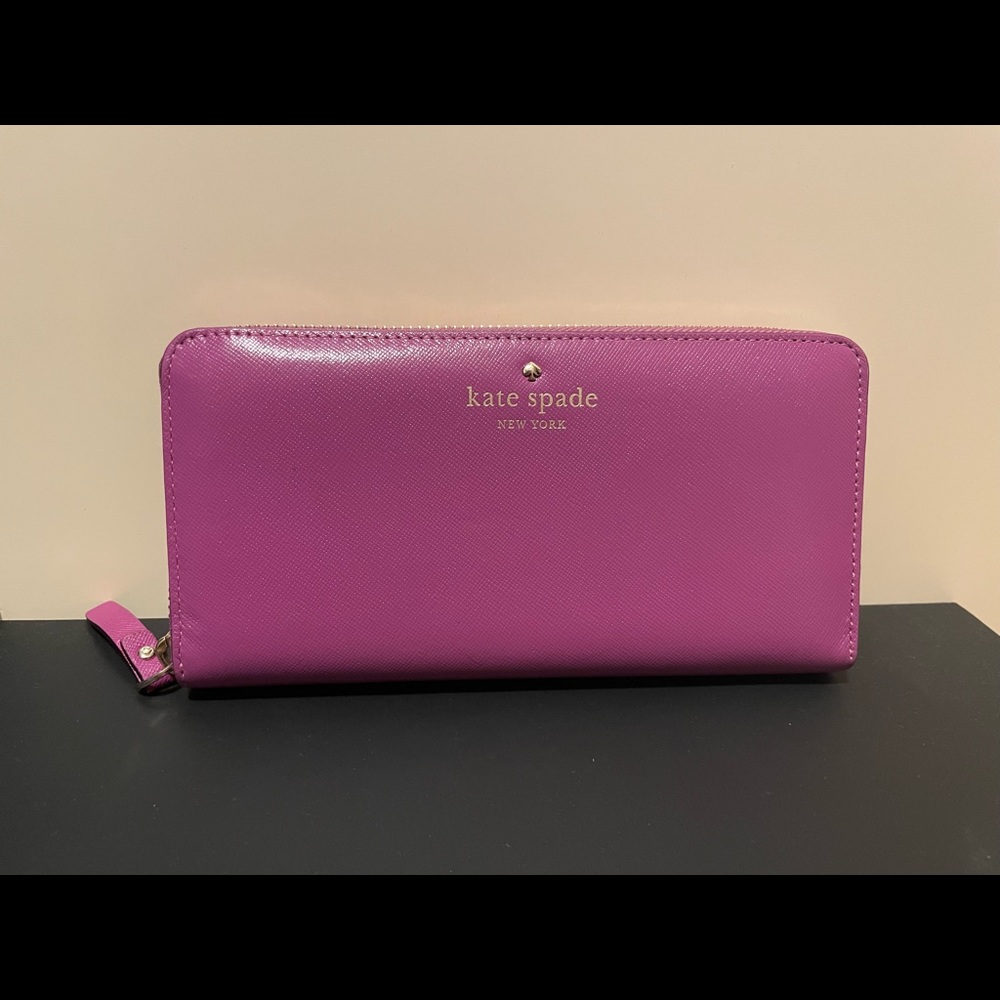 Kate Spade Spencer Zip-Around Continental Wallet (Magenta)